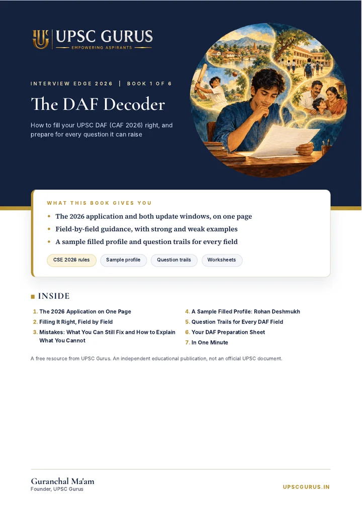 Interview Edge Book 1: The DAF Decoder, free UPSC interview PDF