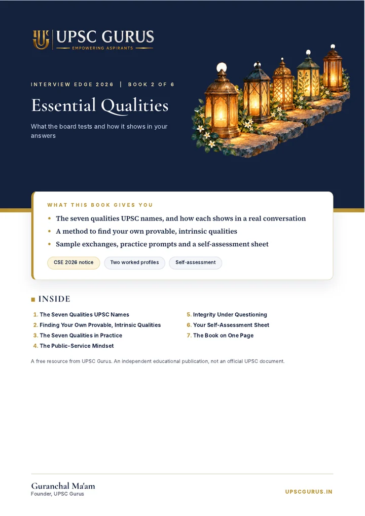 Interview Edge Book 2: Essential Qualities, free UPSC interview PDF
