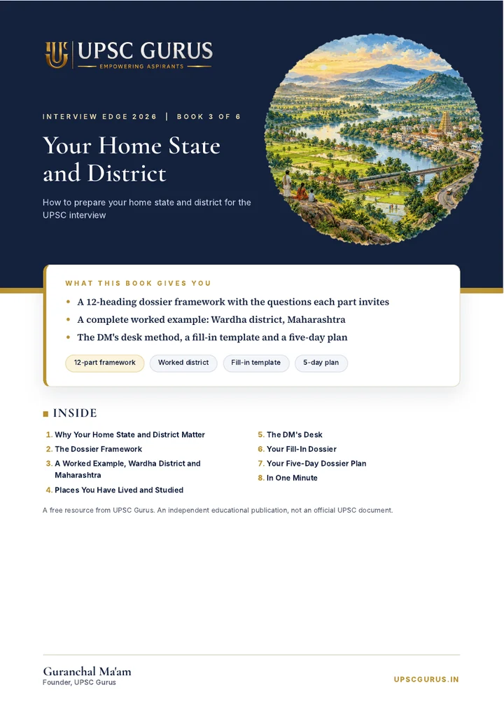 Interview Edge Book 3: Your Home State and District, free UPSC interview PDF